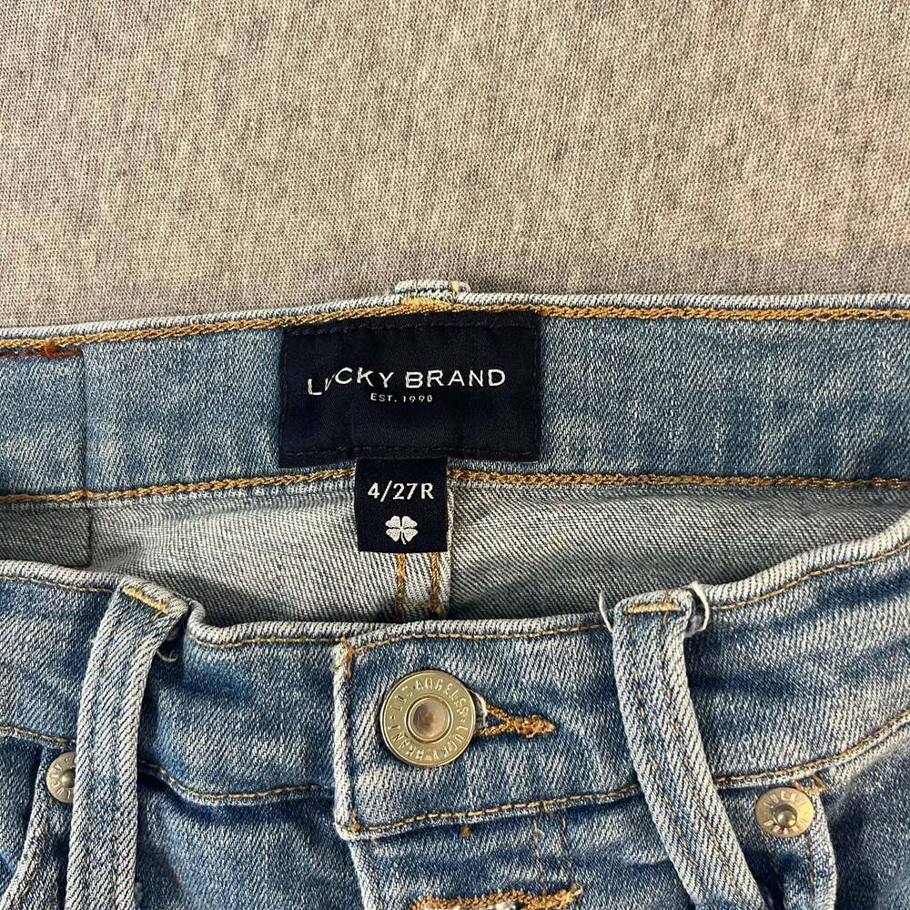 Lucky Brand Bridgette Mid-Rise Button Fly Skinny Jeans 27x28 - Picture 6 of 8